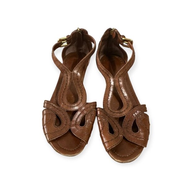 Prada Flat Gladiator Sandals, Brown Leather, Size 38.5 EU, with a Dust Bag - Picture 11 of 11